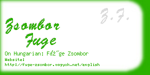 zsombor fuge business card